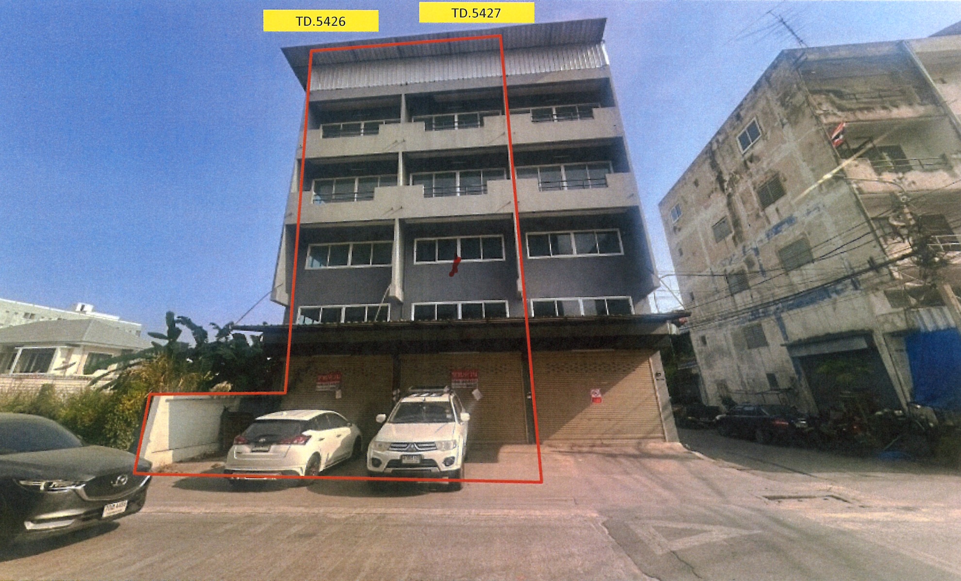 อาคารพาณิชย์ 4.5 ชั้น จำนวน 2 คูหา